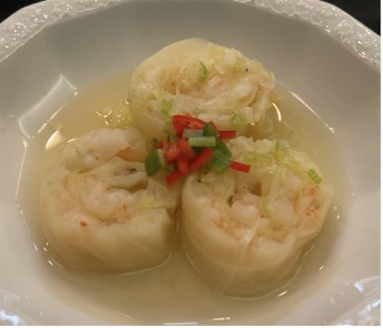 Steamed Shrimp and Cabbage Rolls